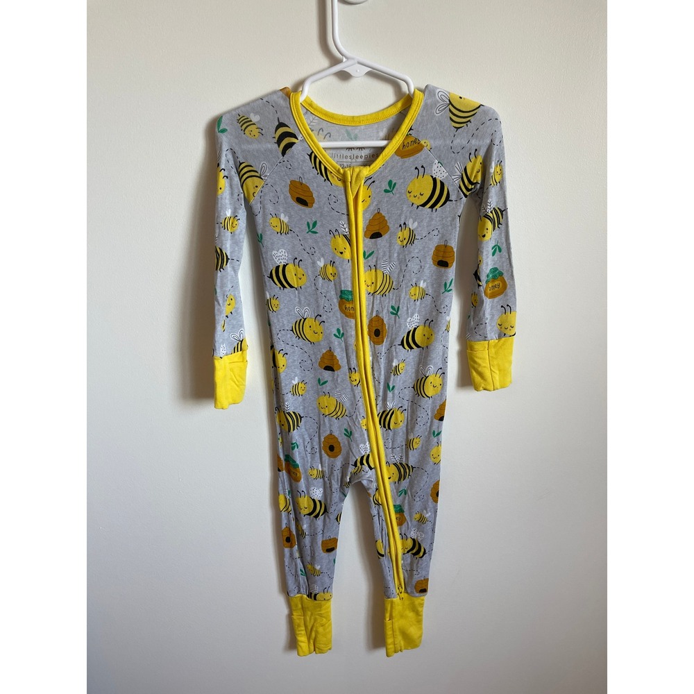 NWOT Little Sleepies Bee Happy Bamboo Zippy 12-18M